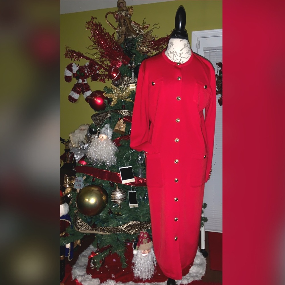 WOMENS Red Versatile Vintage Sweater Dress👗